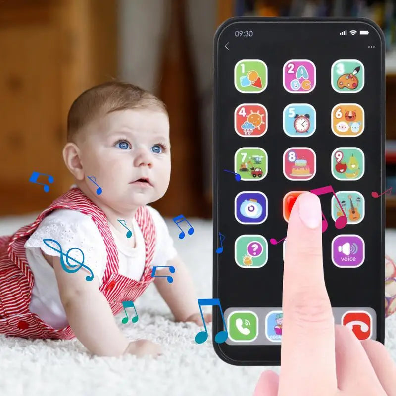 Music Toy Phone | Educational Touch Screen Light-Up Learning Toy