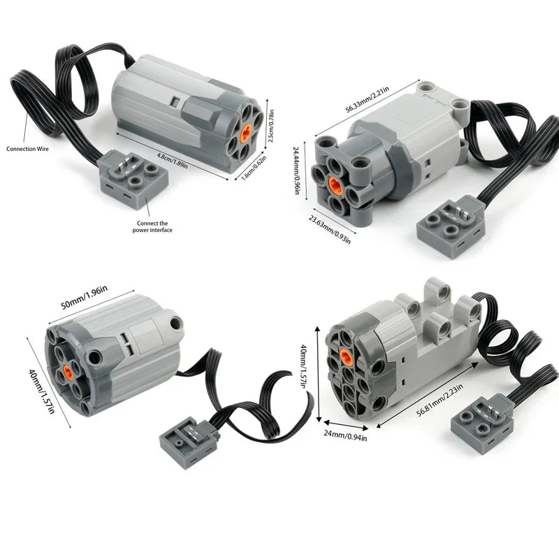 Servo Motor & Lithium Battery Box | Technical Building Blocks Parts