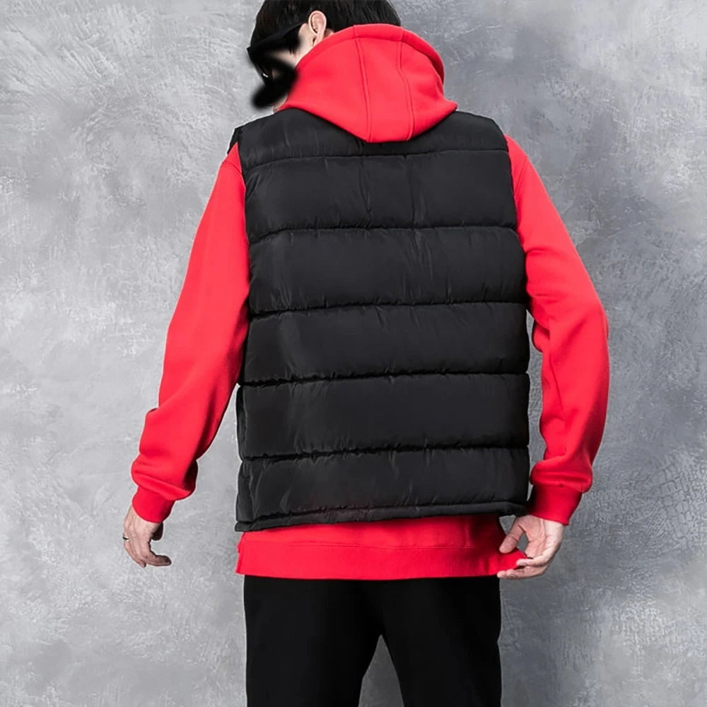 Men’s Warm Sleeveless Vest Jacket Winter Waterproof Waistcoat