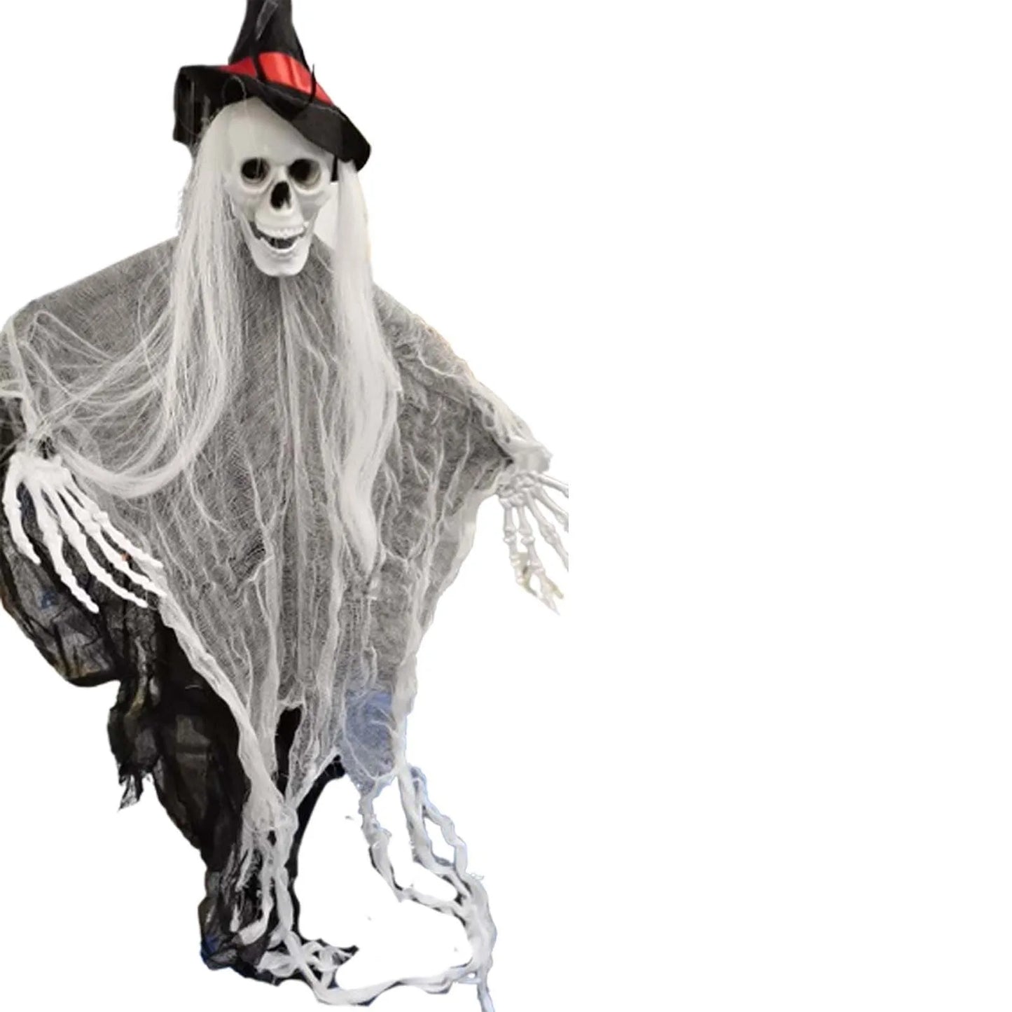 Skeleton Ghost Hanging Decoration | Horror Reaper Prop for Garden