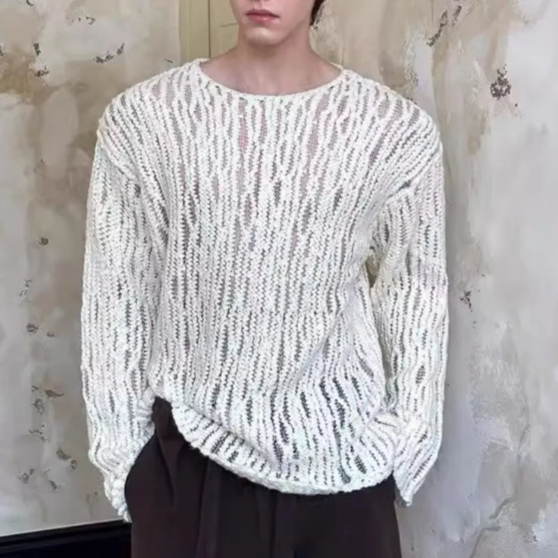 Men’s Autumn Knitted Sweater | Loose & Versatile