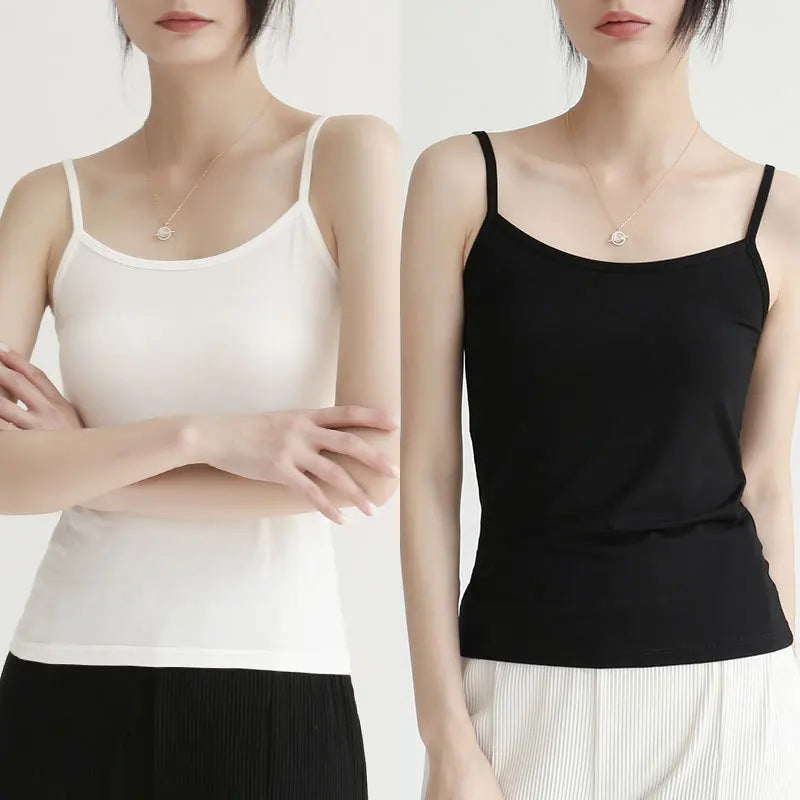 Women’s Cotton Spaghetti Strap Crop Top | Summer Casual