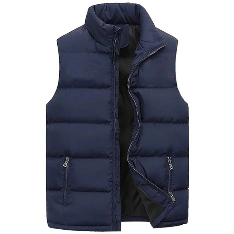 Men’s Warm Sleeveless Vest Jacket Winter Waterproof Waistcoat