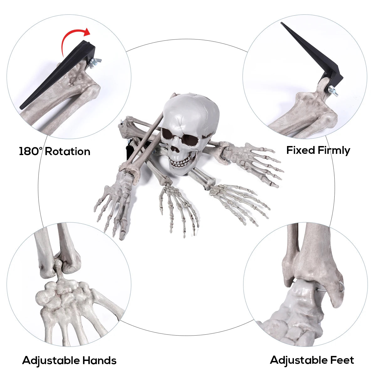 Skull Graveyard Decor | Realistic Horror Bones
