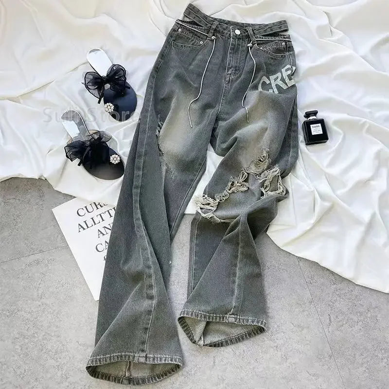 Vintage High Waist Baggy Jeans | Women’s Y2K Denim