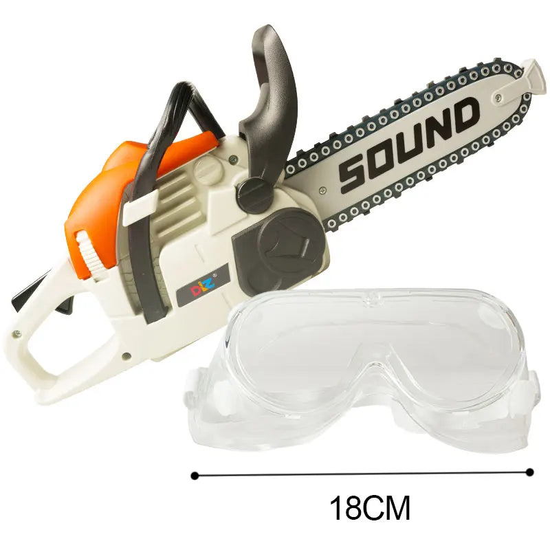 Electric Toy Chainsaw with Goggles | Kids Sound Power Tool Toy