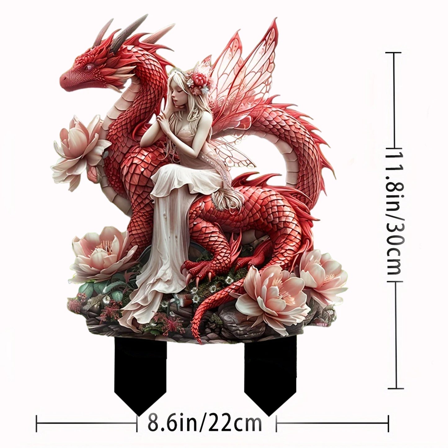Fairy Garden Stakes Garden 2D Acrylic fairy Stakes Flower fairy outdoor ground plug Garden fairy ground plug for Yards Patio