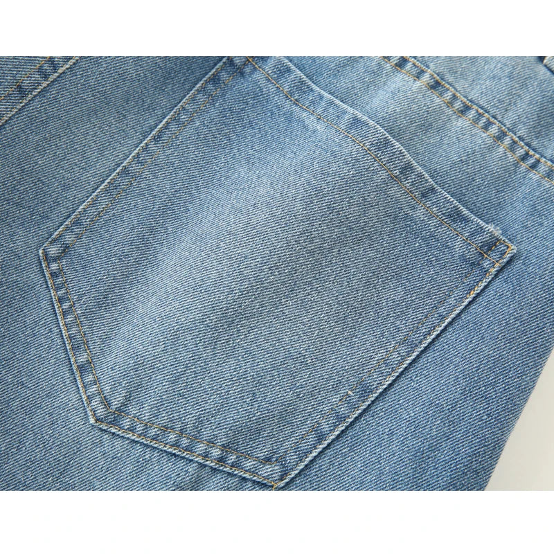 Women’s Blue Baggy Mom Jeans | High Waist Denim 2025