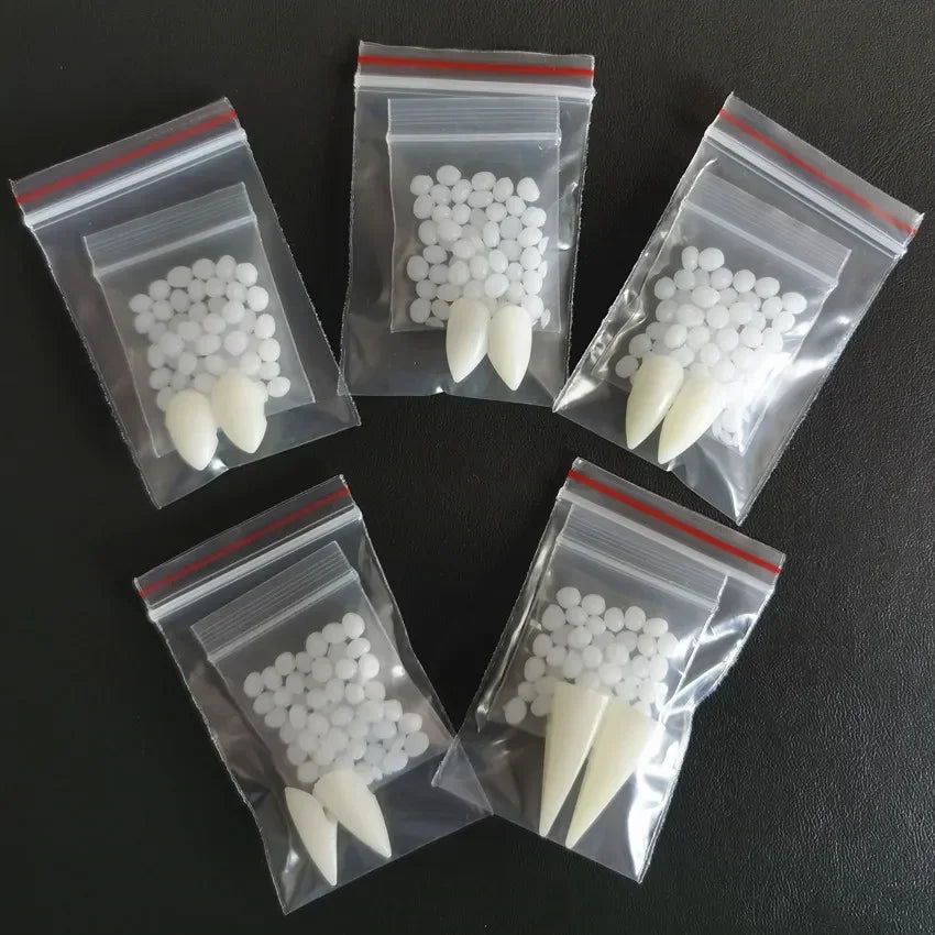 Resin Vampire Teeth Fangs with Glue | Cosplay Props