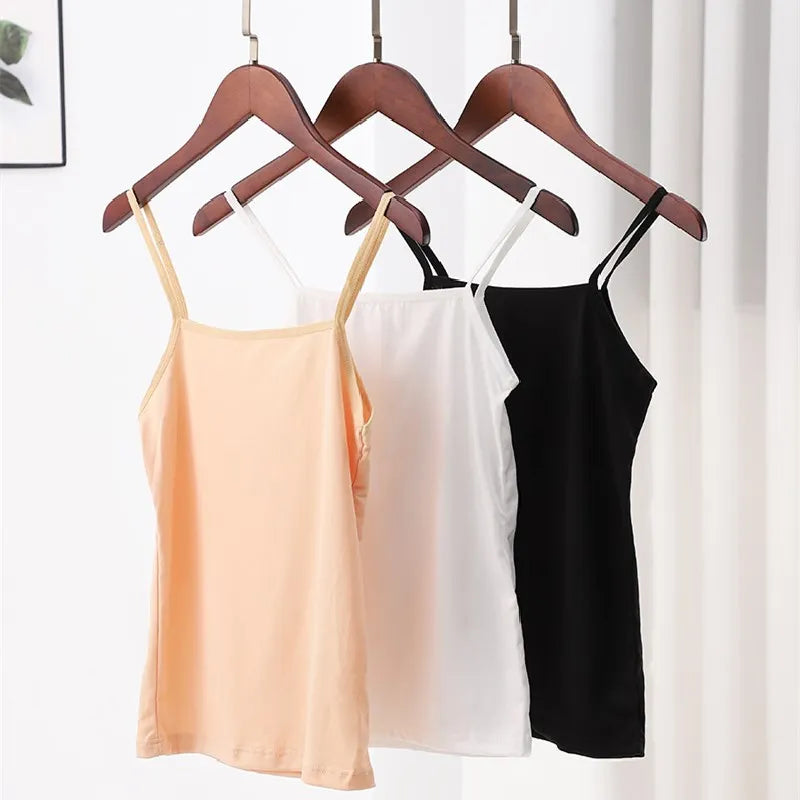 Women’s Slim Camisole Crop Top | Summer Y2K Korean Tee