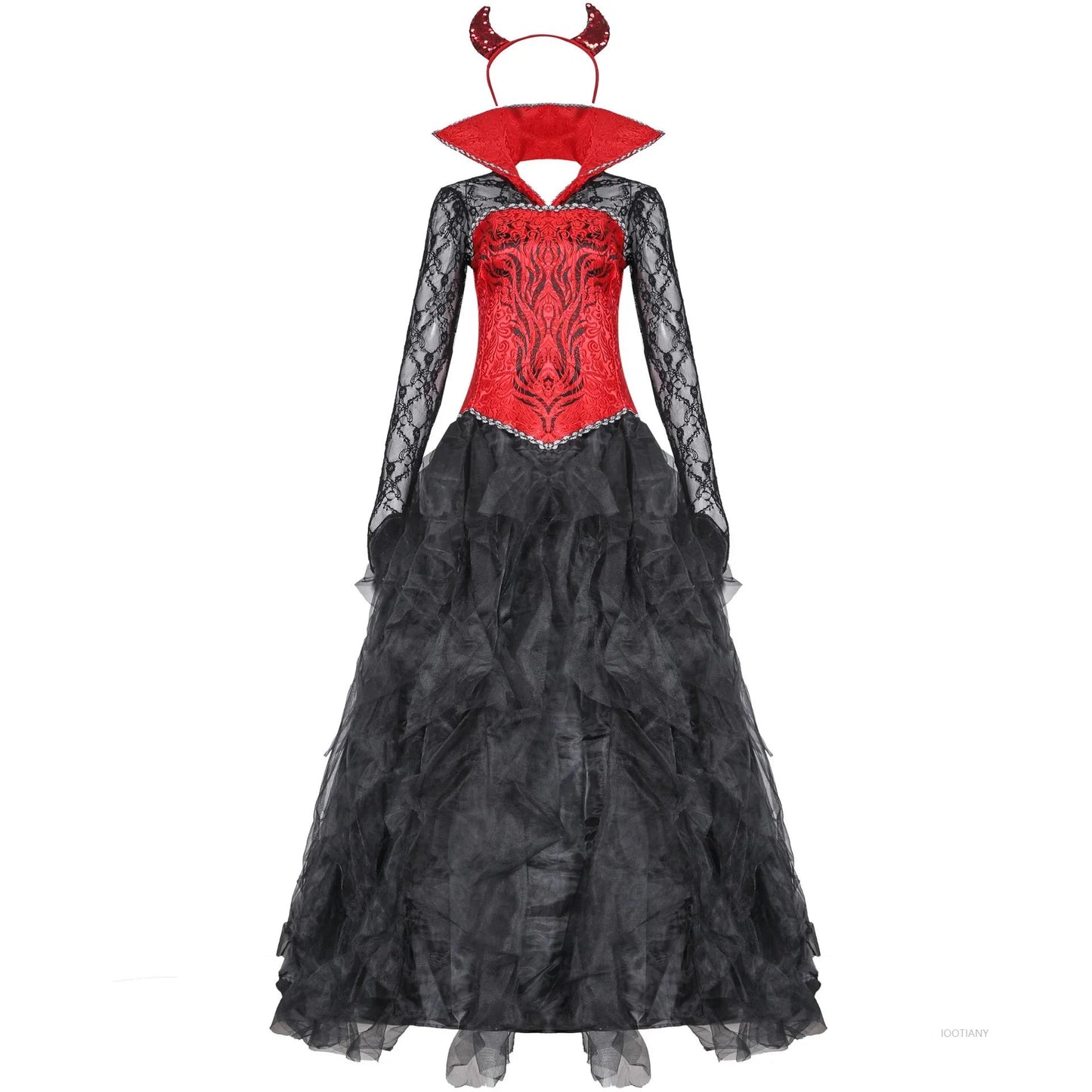 Day of the Dead Gothic Costume | Vampire Witch Zombie Medieval Horror Cosplay Outfit