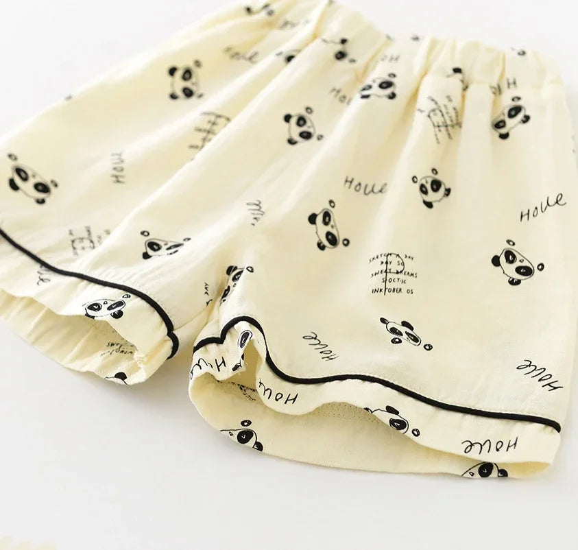 Kids Summer Pajama Set | Cartoon Print Two-Piece
