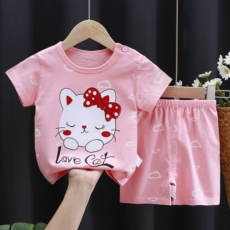 Kids Cartoon Summer Clothing Sets | Boys & Girls