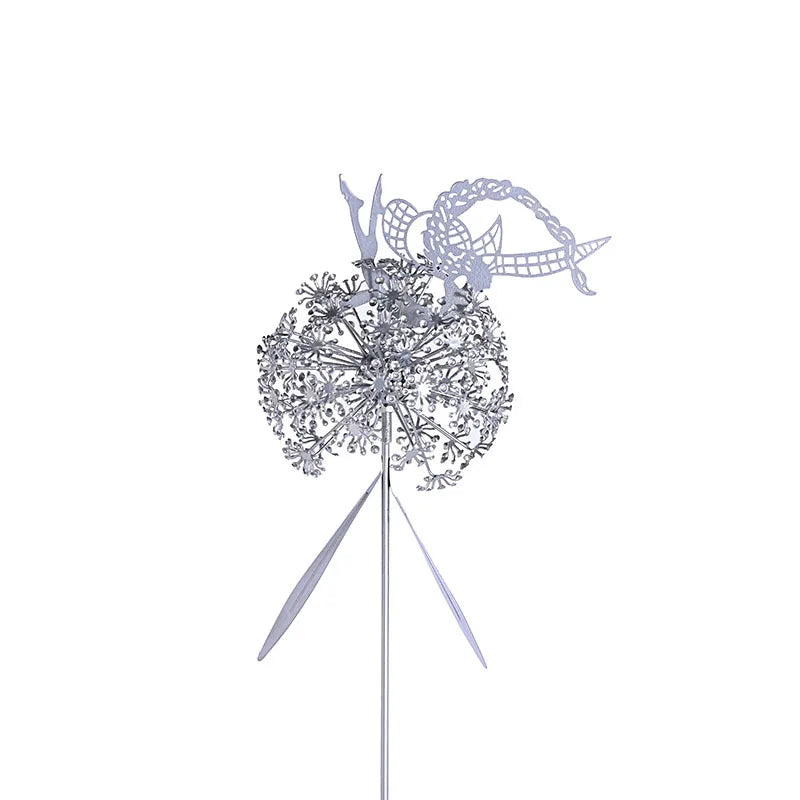 Metal Fairy Wings Garden Statues, Garden Accessories, Dandelions, Metal Elf, Decoration, Lawn, Landscape Sculpture