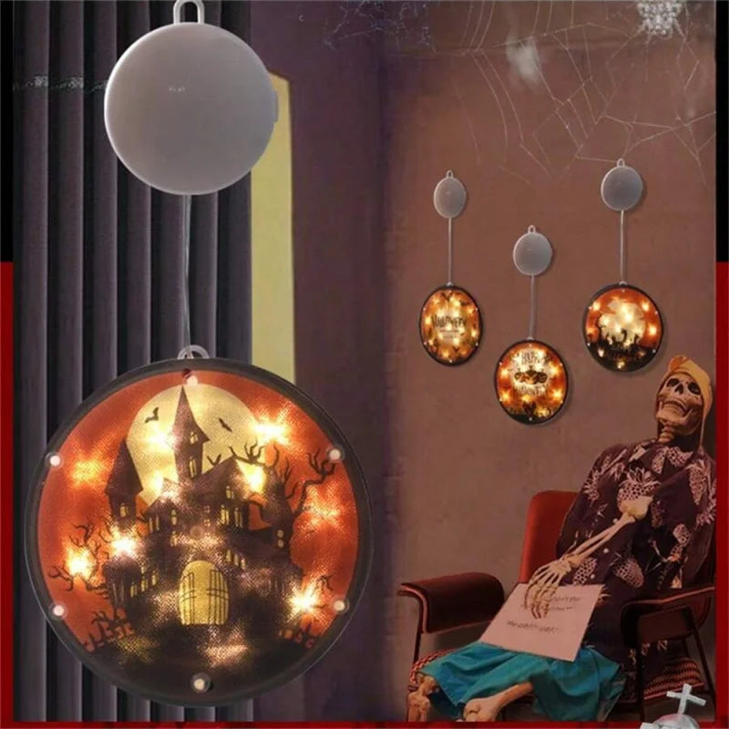 LED String Lights | Flashing Round Window Display Lamp