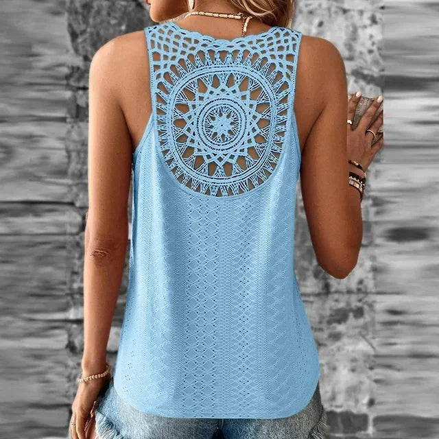 Women’s Backless Sleeveless Vest | Casual Summer Top