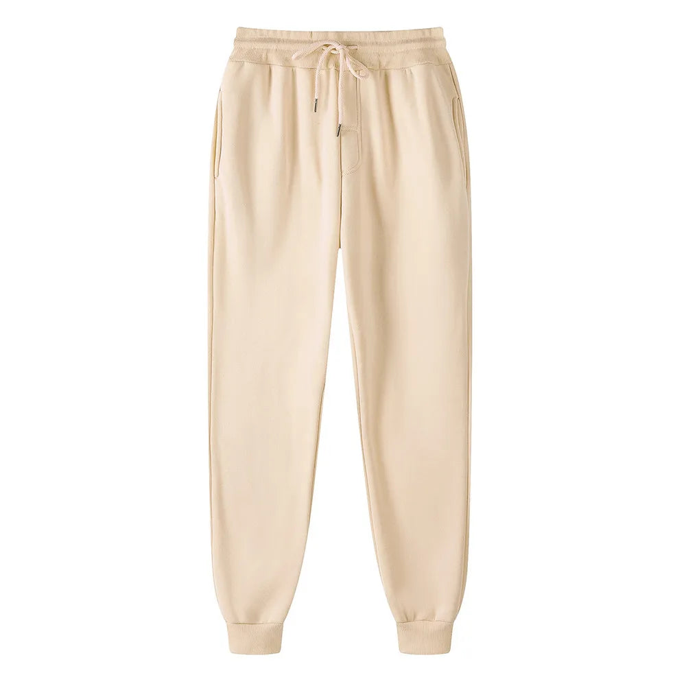 Beige sweatpants on a white background