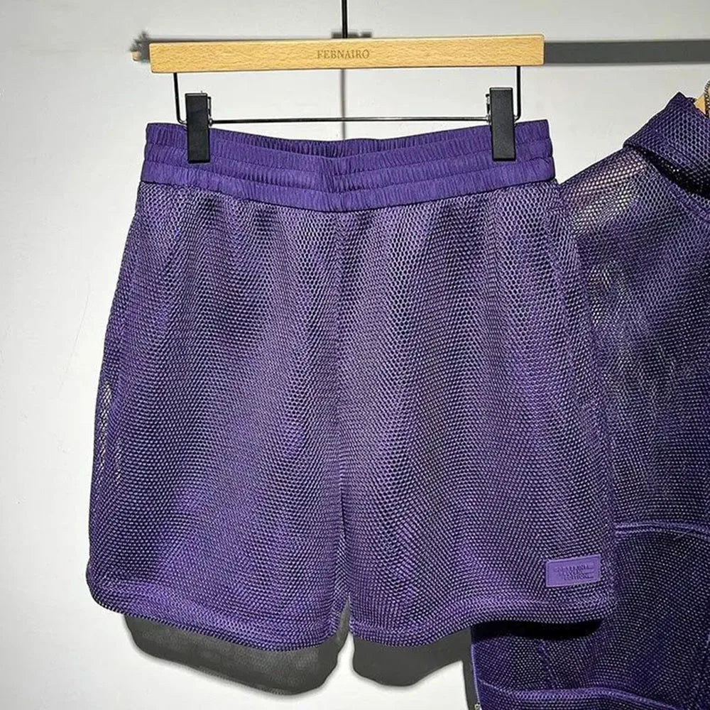 Men’s Summer Two-Piece Set | Mesh Vest & Shorts