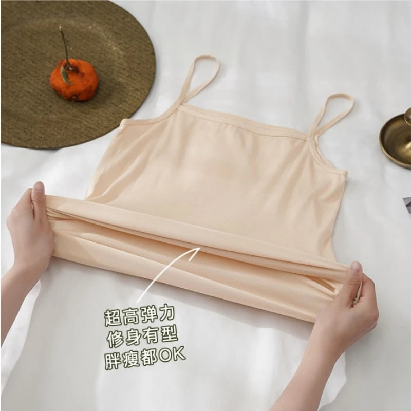 Women’s Cotton Spaghetti Strap Crop Top | Summer Casual