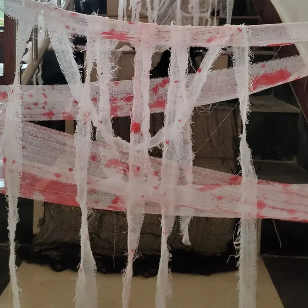 Scary Blood Gauze Cloth | Drape for Doorways, Windows & Wall Decorations