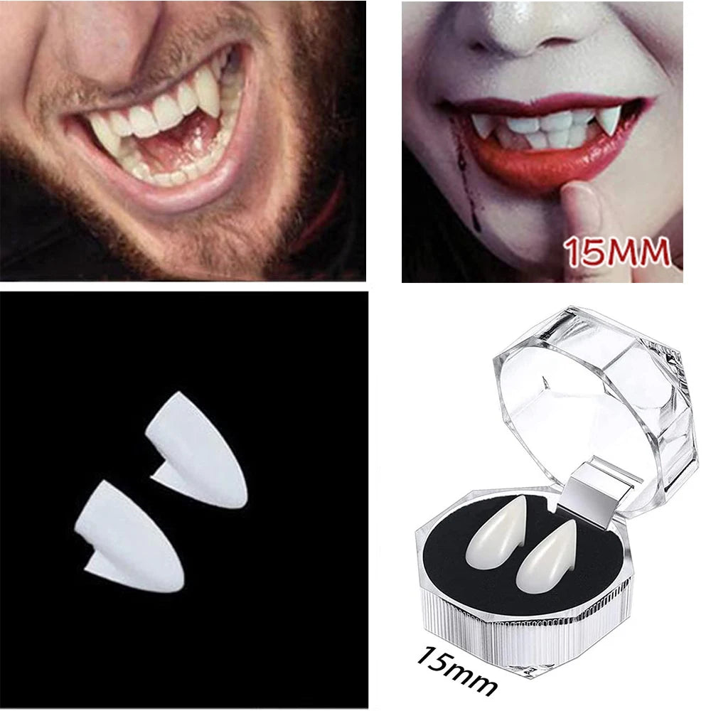 Vampire Teeth Fangs with Adhesive | False Teeth