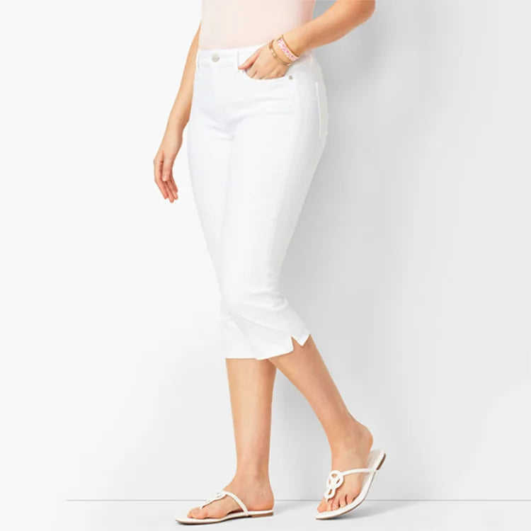 Black Cropped Skinny Jeans | Women’s High Waist Denim