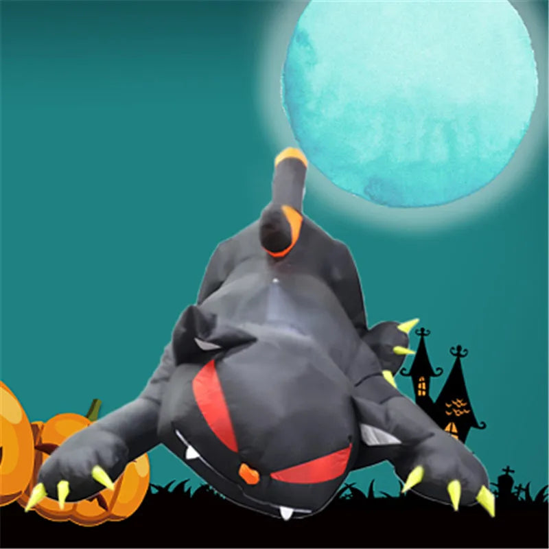 1.8M Inflatable Black Cat | LED Garden Decor with Shaking Head