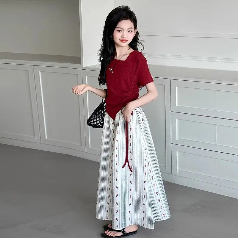 Luxury Korean Kids Summer Clothing Set for Girls