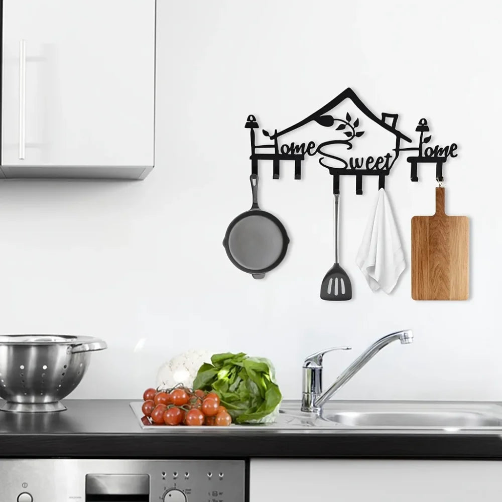 Metal Wall Mounted Coat Rack – Modern ‘Home Sweet Home