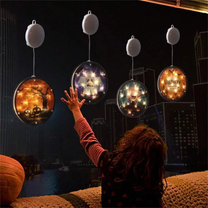 LED String Lights | Flashing Round Window Display Lamp