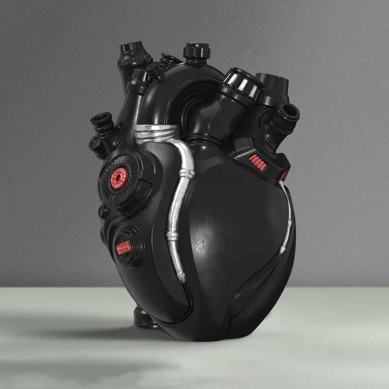 Mechanical Heart Cardiac Vase – Resin Home Decor & Unique Flower