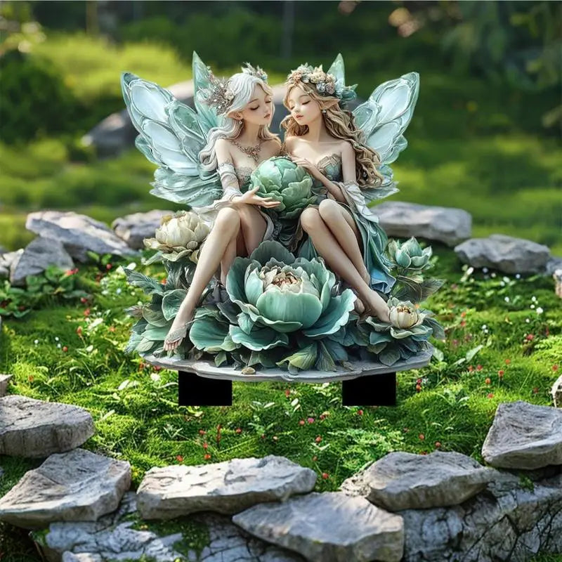 Cute Garden Fairies Plant Pot Decorations Fairy Garden Fairies Garden Gnome Figurines Fairy Garden Accessories Fence Ornament
