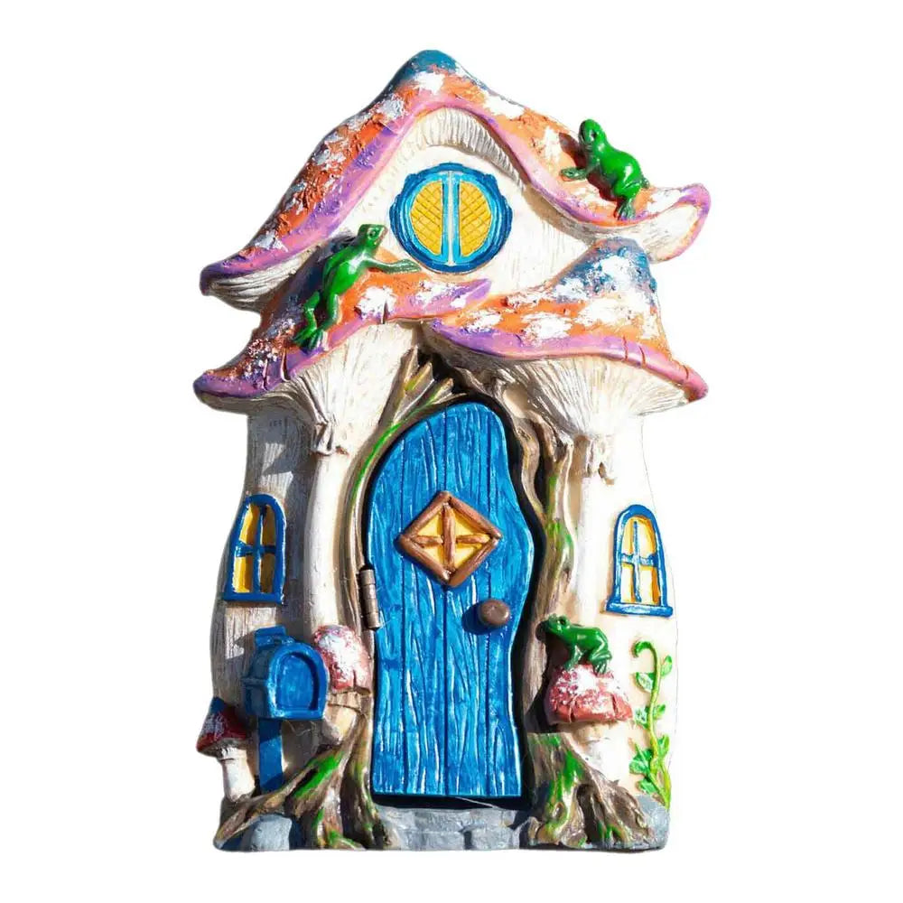 Fairy Garden House Wood Miniature Window And Door Decoration For Tree Art Sculpture Garden Decor For Porch Wall Living Room
