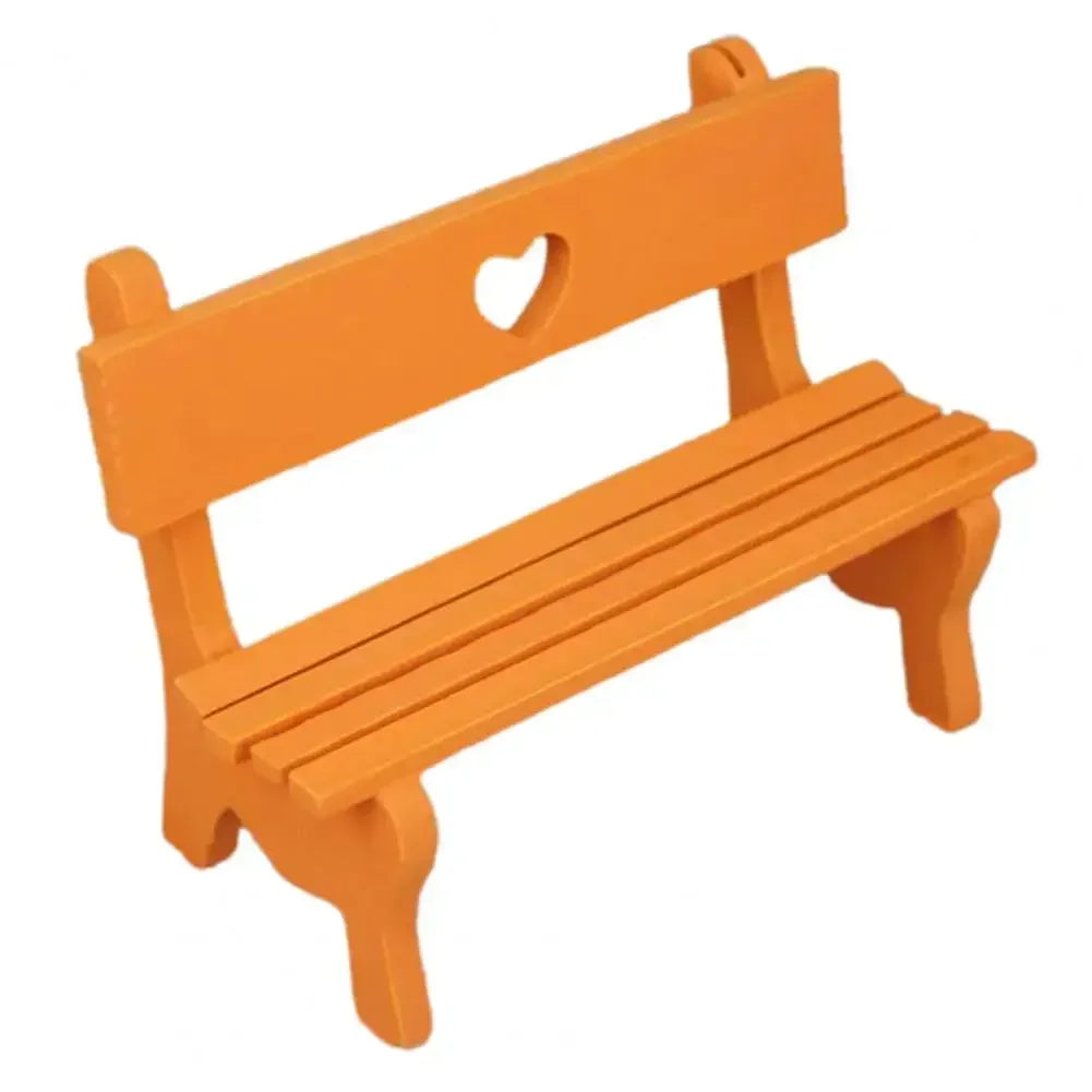 Mini Bench Miniature Fairy Garden Figurines DIY Craft Micro Landscape Dollhouse Wood Statue Home Decoration Sculptures Garten