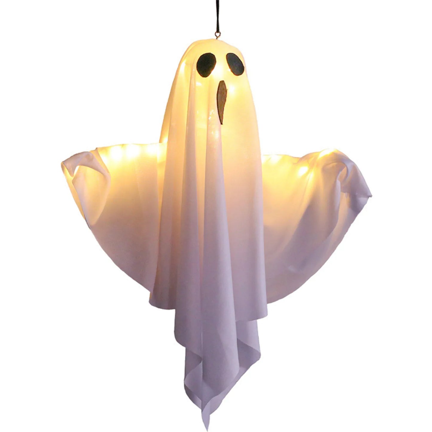 Light-Up Hanging Ghost | 50x40cm White Flying Decoration