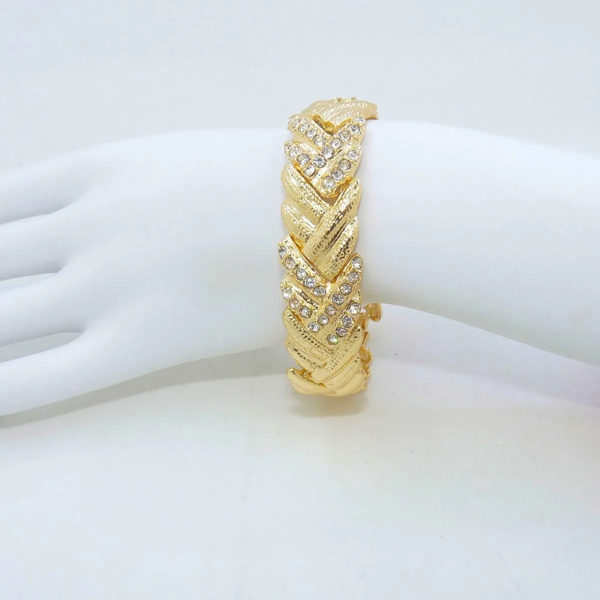 Women’s Crystal Jewelry Set | 18K Gold Plated Rhinestone Necklace & Earrings