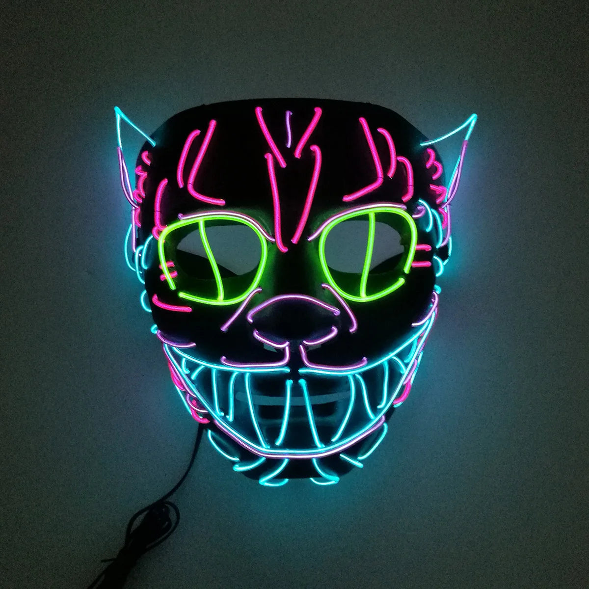 Halloween Carnival Party Costume Decoration Luminous LED Mask Halloween Mask LED Maske Light Up Party Masks for Glow Party