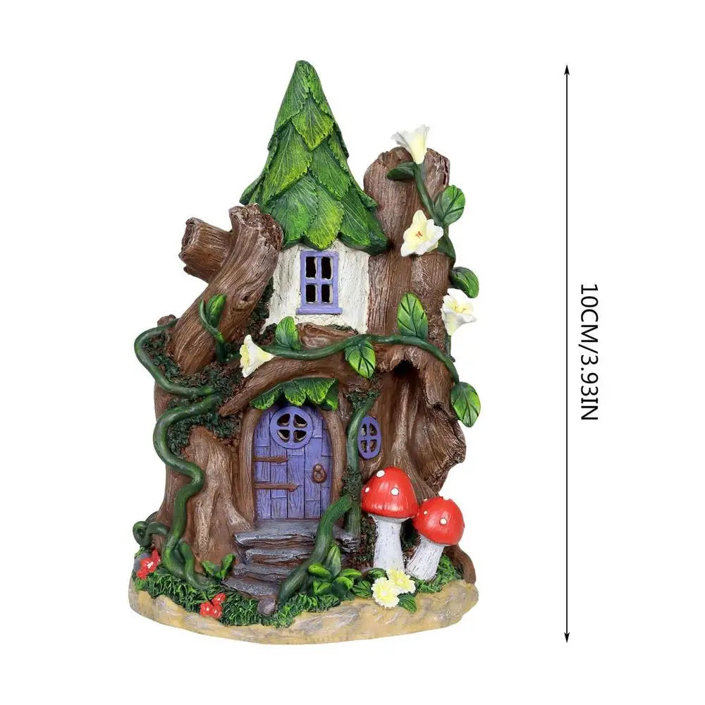 Fairy Garden House Wood Miniature Window And Door Decoration For Tree Art Sculpture Garden Decor For Porch Wall Living Room