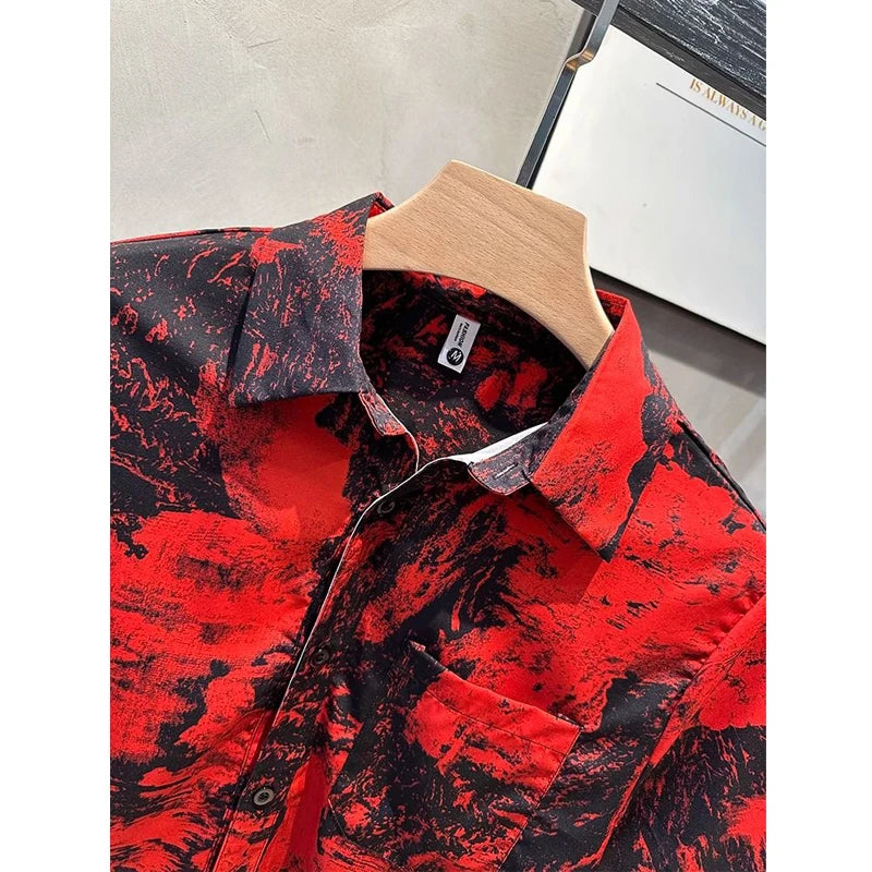 Men’s Vintage Print Shirt | Summer Y2K Streetwear