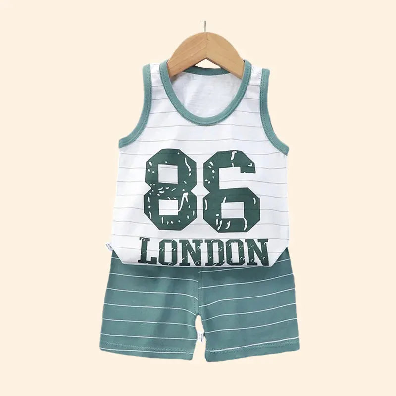 Kids Summer Clothing Set | Cotton Vest