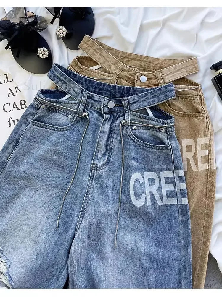 Vintage High Waist Baggy Jeans | Women’s Y2K Denim