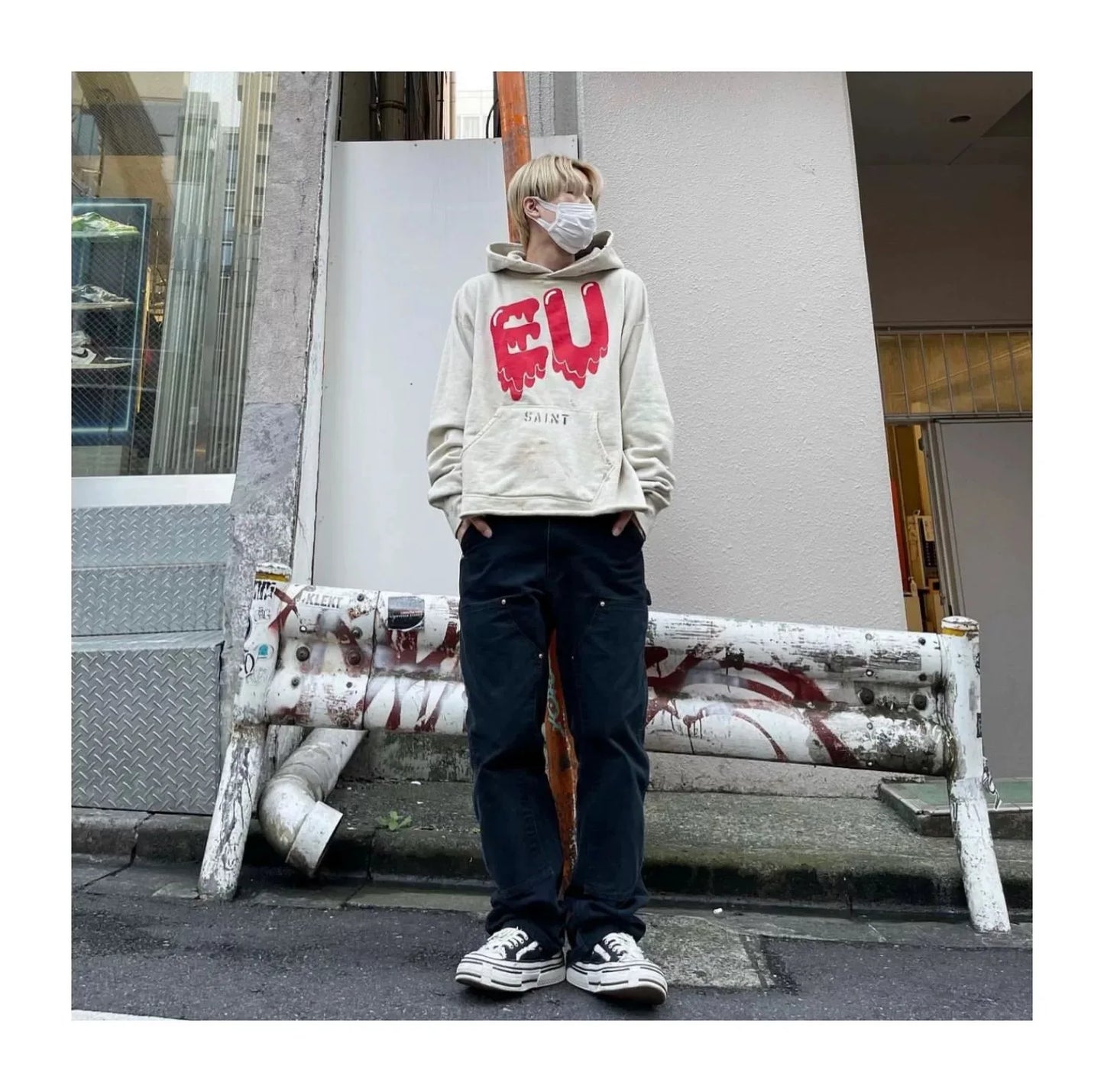 Men’s Vintage Graffiti Hoodie | High Street Casual