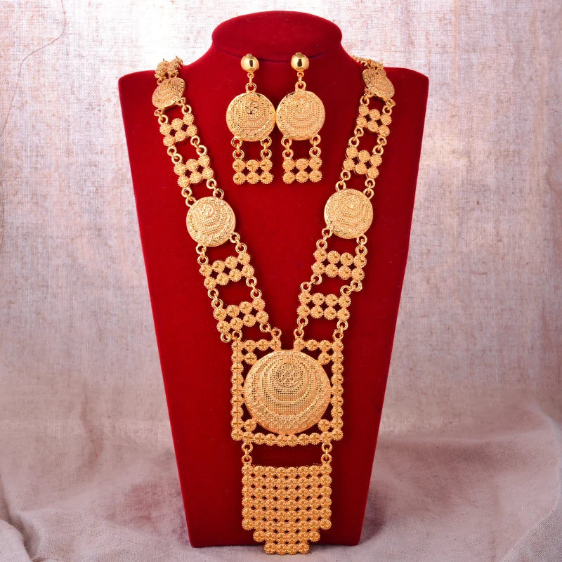 Dubai Gold Plated Jewelry Set | Romantic Nigerian Wedding Gift