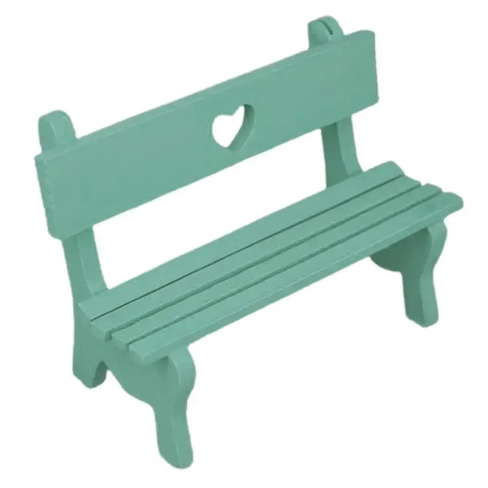 Mini Bench Miniature Fairy Garden Figurines DIY Craft Micro Landscape Dollhouse Wood Statue Home Decoration Sculptures Garten