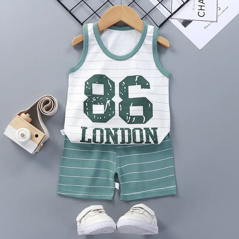 Kids Summer Clothing Set | Cotton Vest