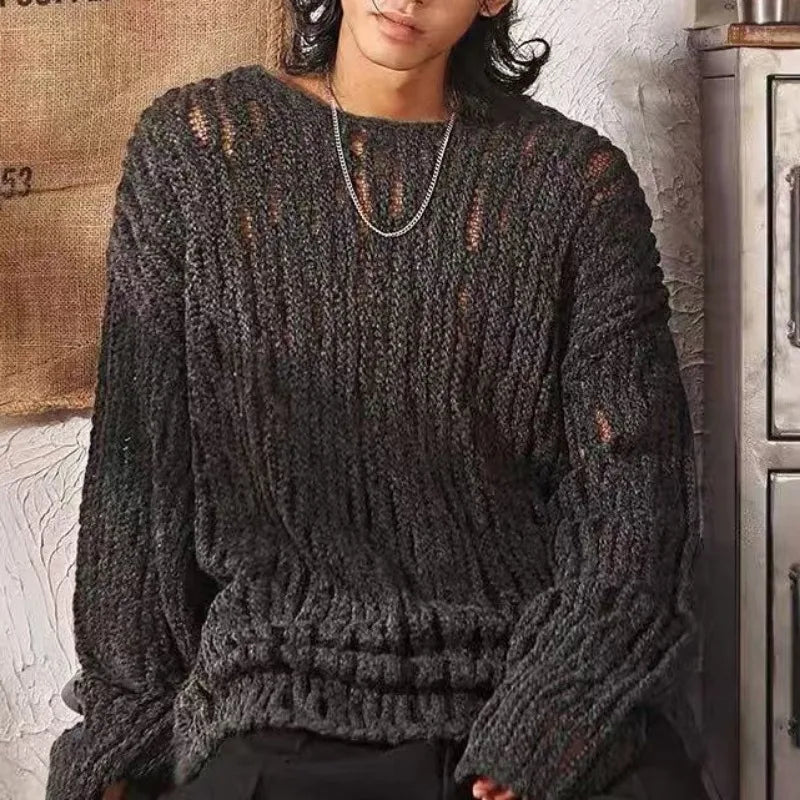 Men’s Autumn Knitted Sweater | Loose & Versatile