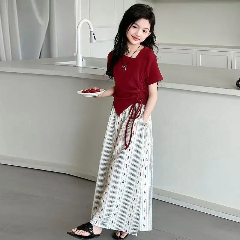 Luxury Korean Kids Summer Clothing Set for Girls