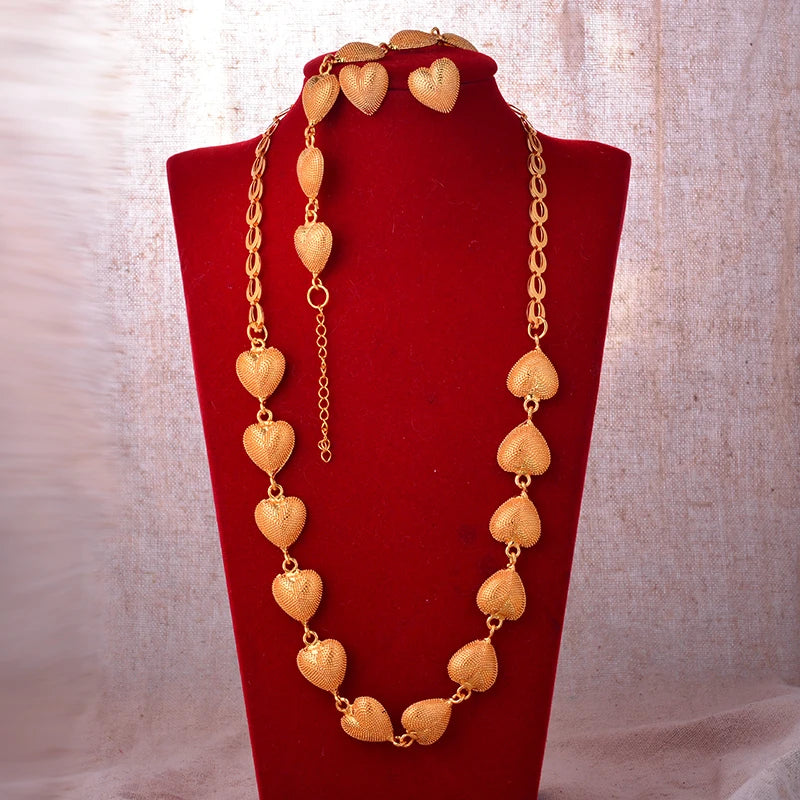 Dubai Gold Plated Jewelry Set | Romantic Nigerian Wedding Gift
