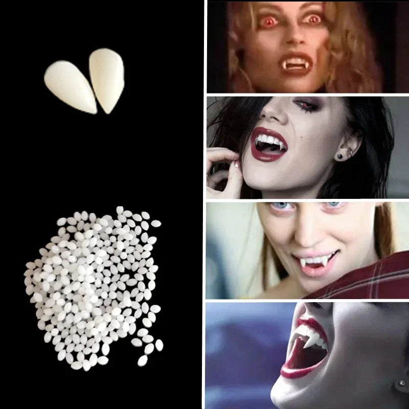 Resin Vampire Teeth Fangs with Glue | Cosplay Props