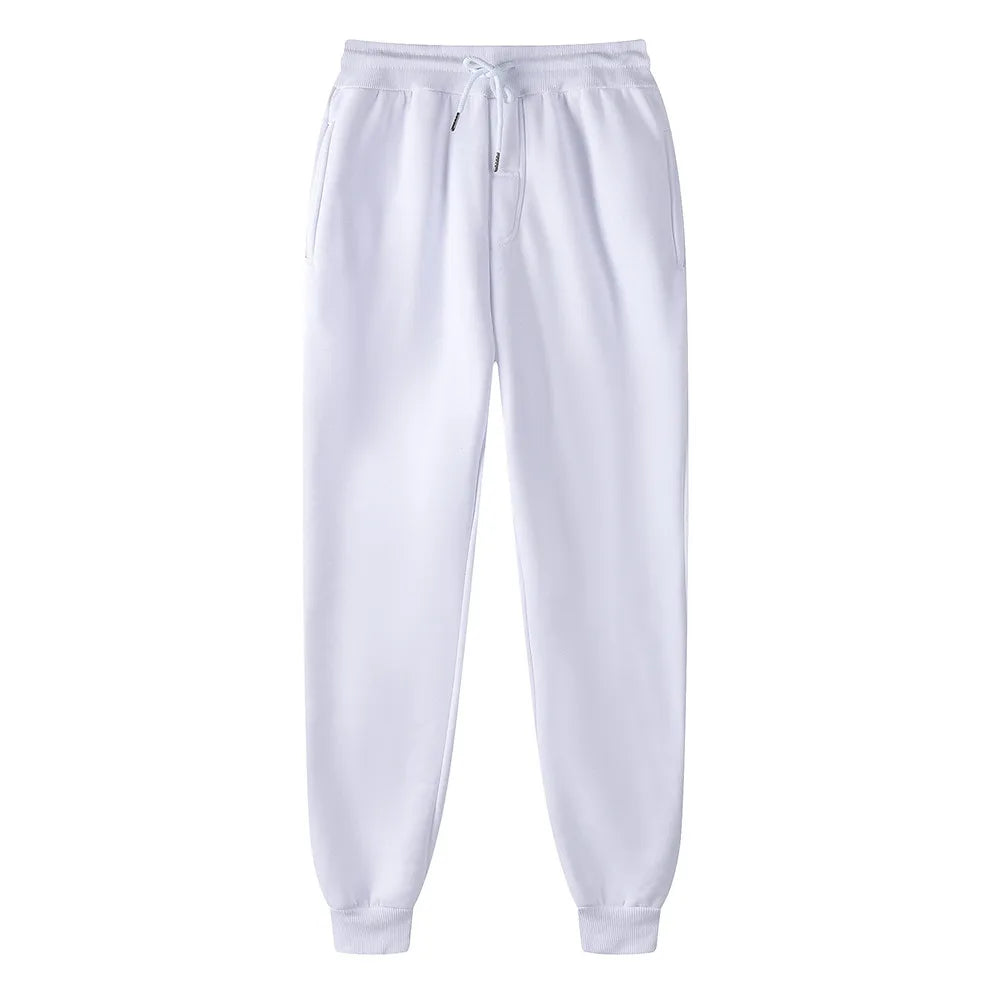 White sweatpants on a white background